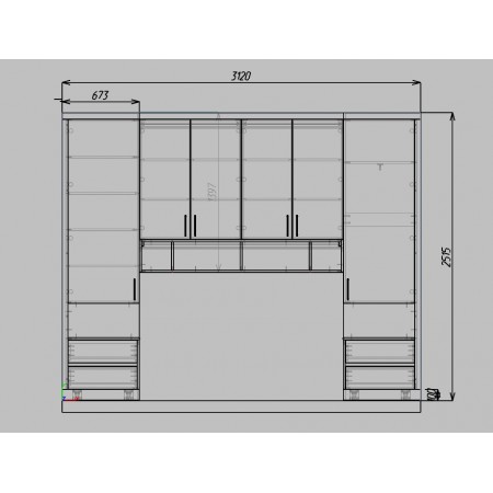 Dulap pentru dormitor stil modern A-92